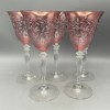Viinilasit Lila frosted koristelu 5kpl
