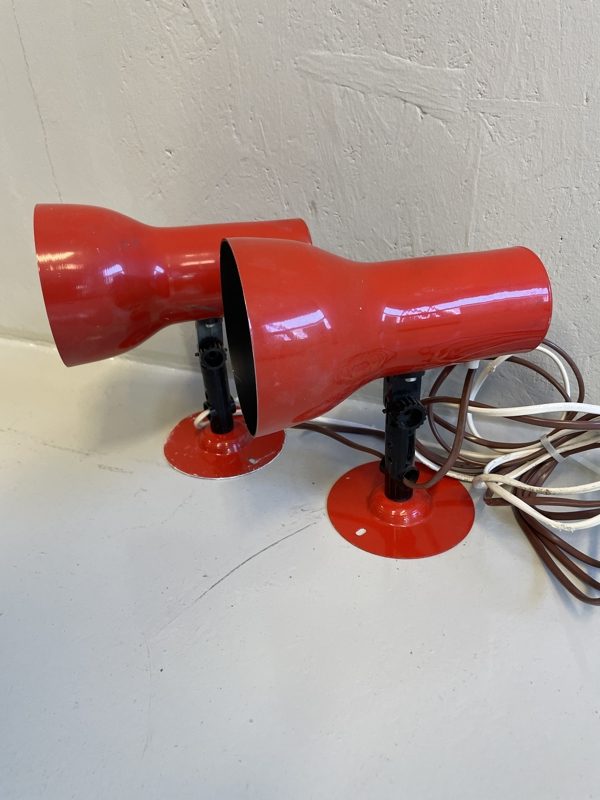 Aris retro seinälamppu (2 kpl) punainen