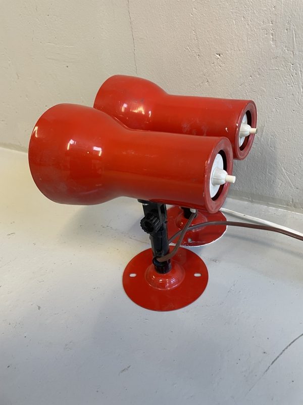 Aris retro seinälamppu (2 kpl) punainen