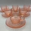 Vintage Arcoroc Pink kahvikupit 6kpl