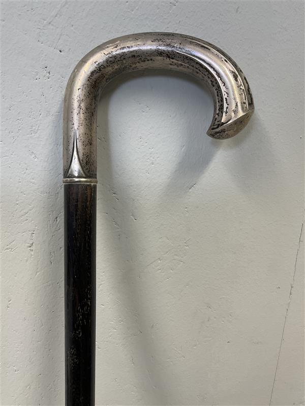 Kävelykeppi hopea (H813) kahvalla 85cm