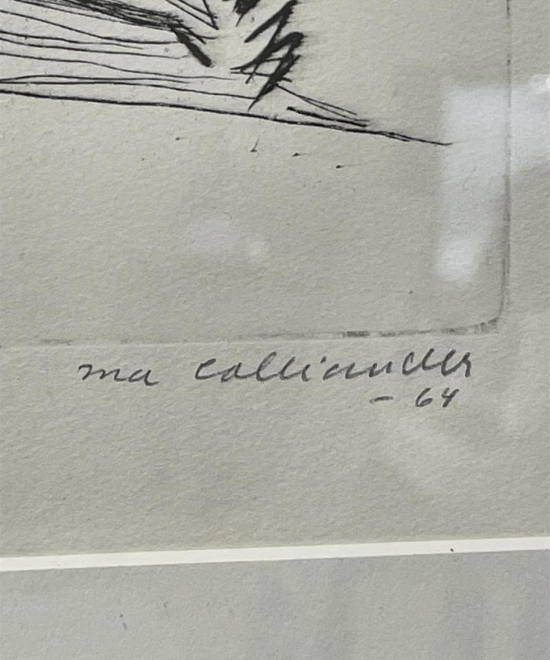 Taulu ”Talvimaisema” puupiirros, Ina Colliander