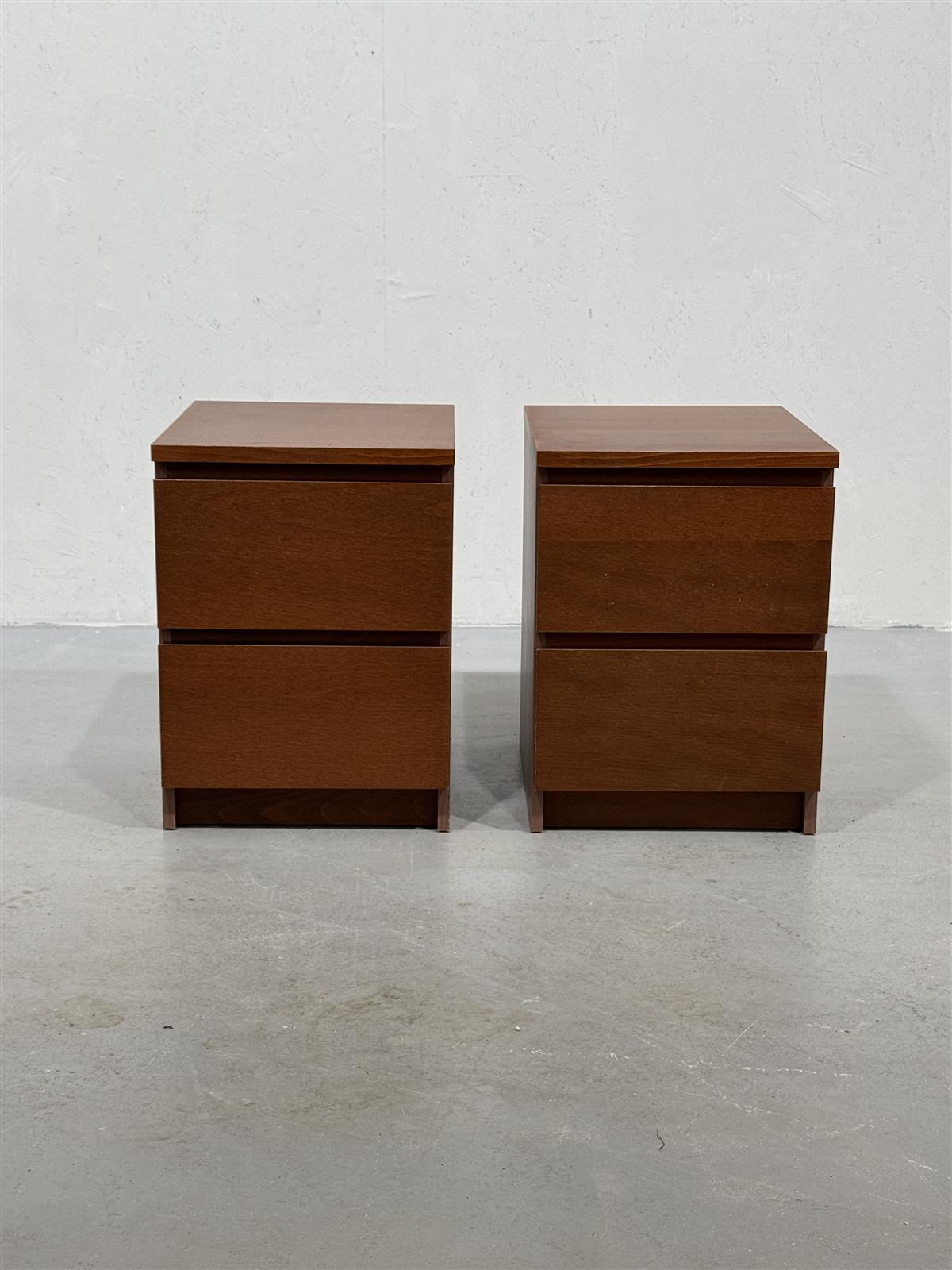 Ikea Malm lipastot (2kpl) ruskea