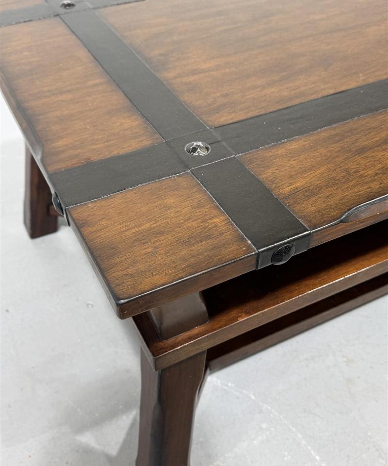 Rustiikki sohvapöytä 120x70 takorauta koristeet