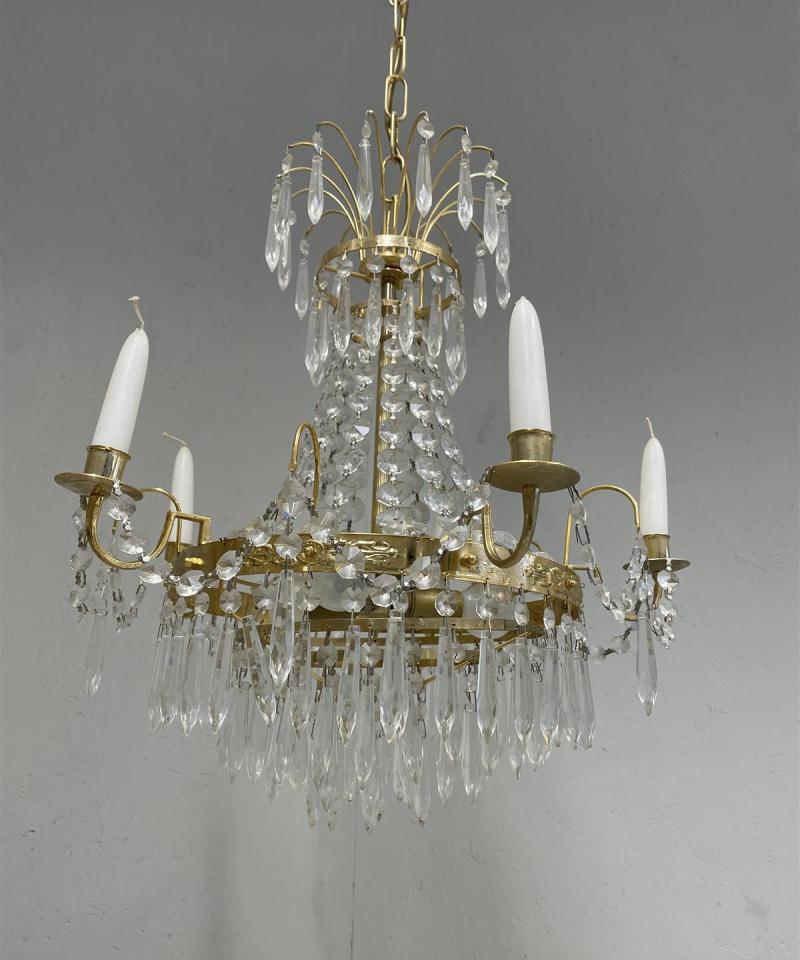 Kattokruunu kattovalaisin 3 valopistettä, 5 kynttiläpistettä