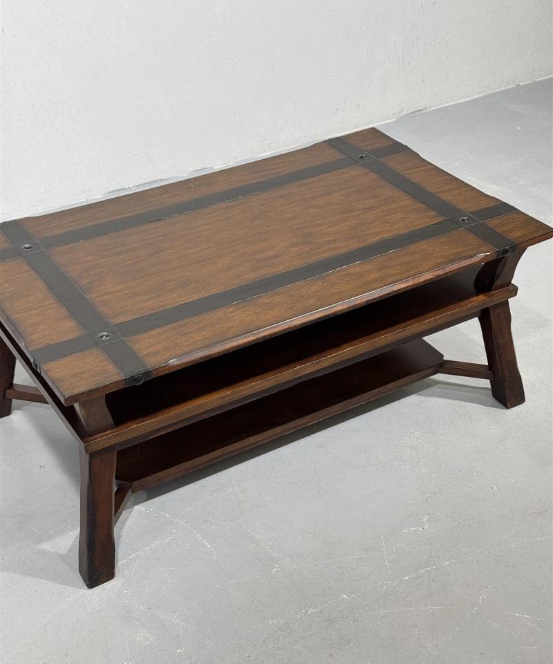 Rustiikki sohvapöytä 120x70 takorauta koristeet