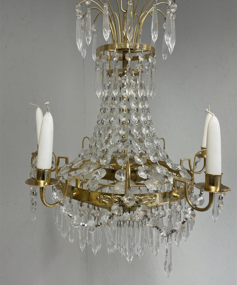 Kattokruunu kattovalaisin 3 valopistettä, 5 kynttiläpistettä