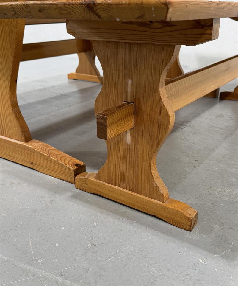 Pirttipöytä 75x140 ja penkit, mänty