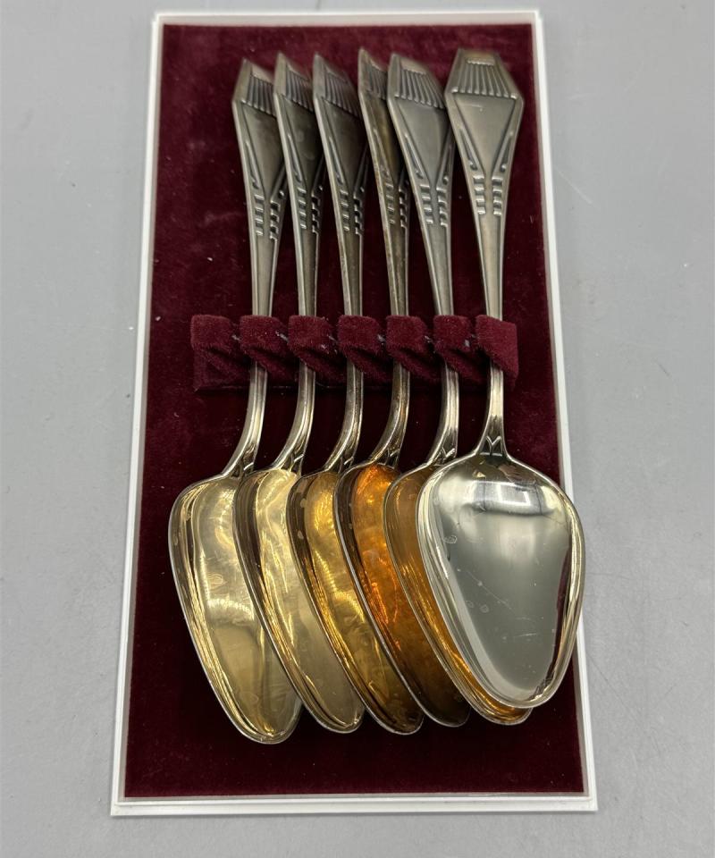 Kultasepät Suomi hopea jälkiruokalusikat (6 kpl)