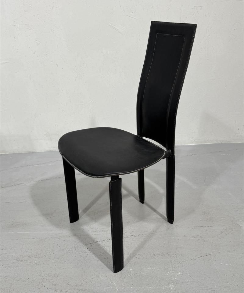 Giorgio Cattelan Alice tuolit, musta nahka (6 kpl) Italia