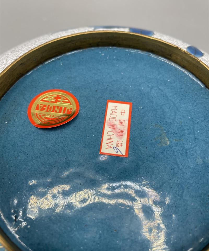 Vintage Jingfa Cloisonne emaloitu kulho, Kiina