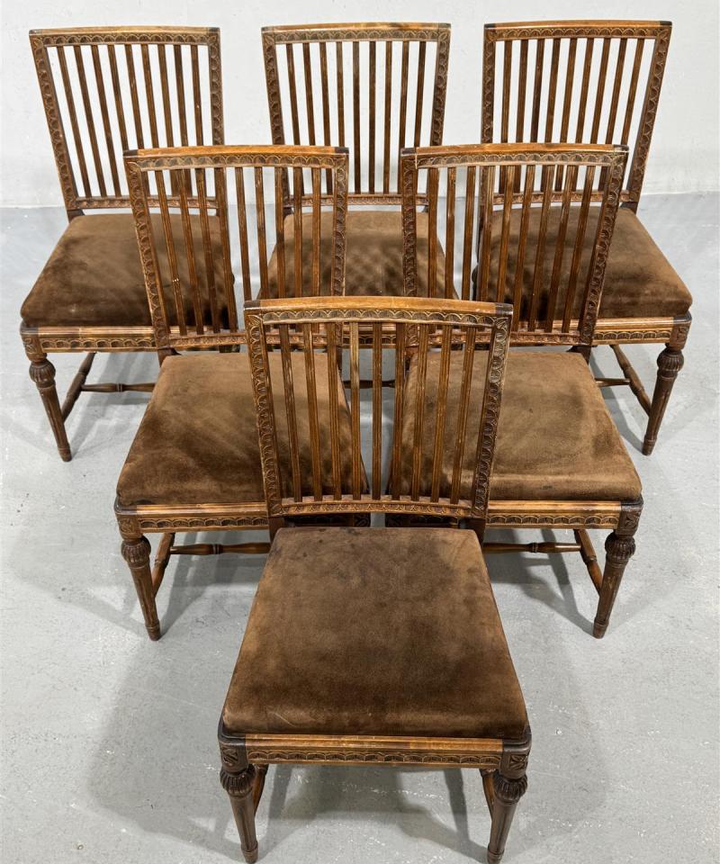 Vintage rokokoo tuolit, ruskea mokka (6 kpl)