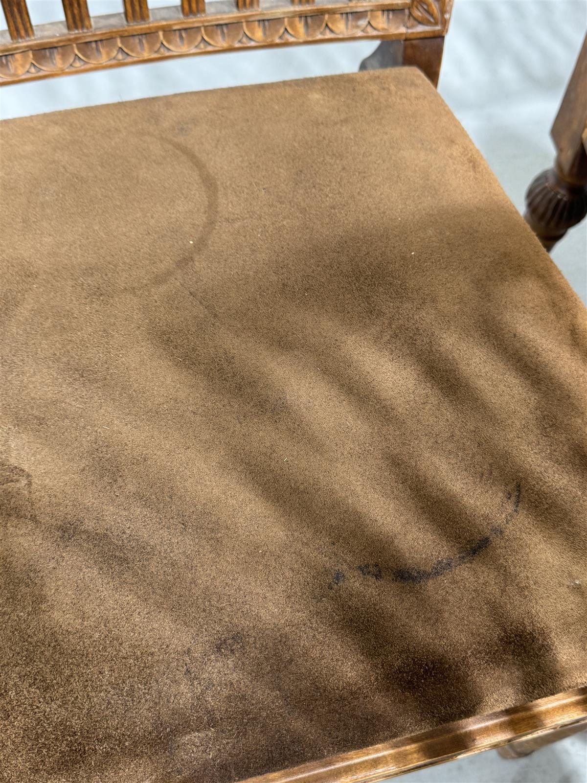 Vintage rokokoo tuolit, ruskea mokka (6 kpl)