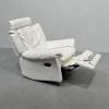 Natuzzi nojatuoli recliner keinuva ja pyörivä valkoinen