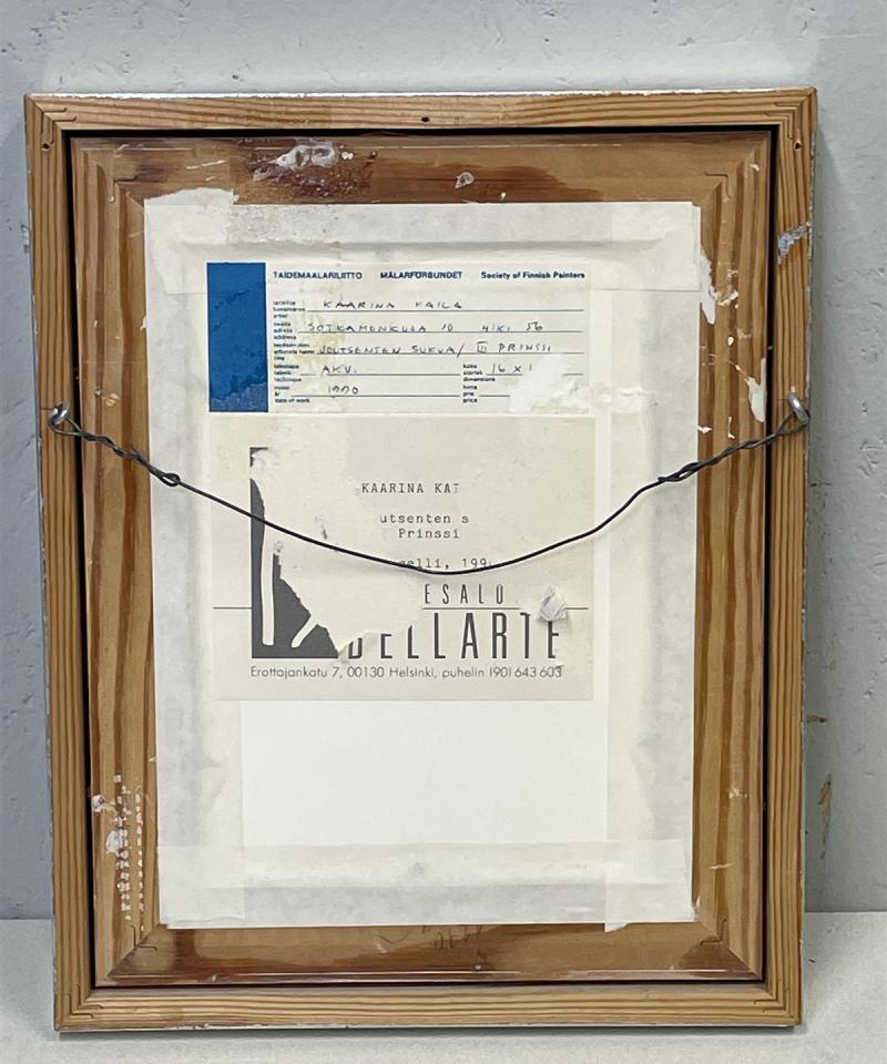 Taulu ”Joutsenten sukua III Prinssi” akvarelli, Kaarina Kaila