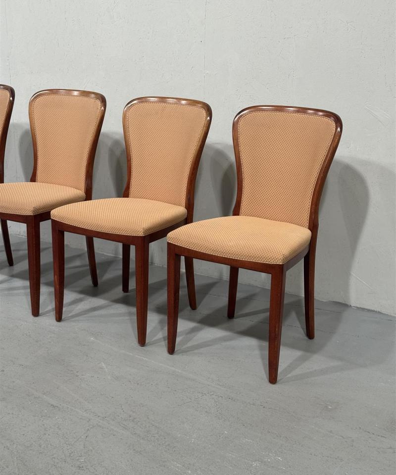 Vintage 60-luku tuolit, ruskeat (4 kpl)