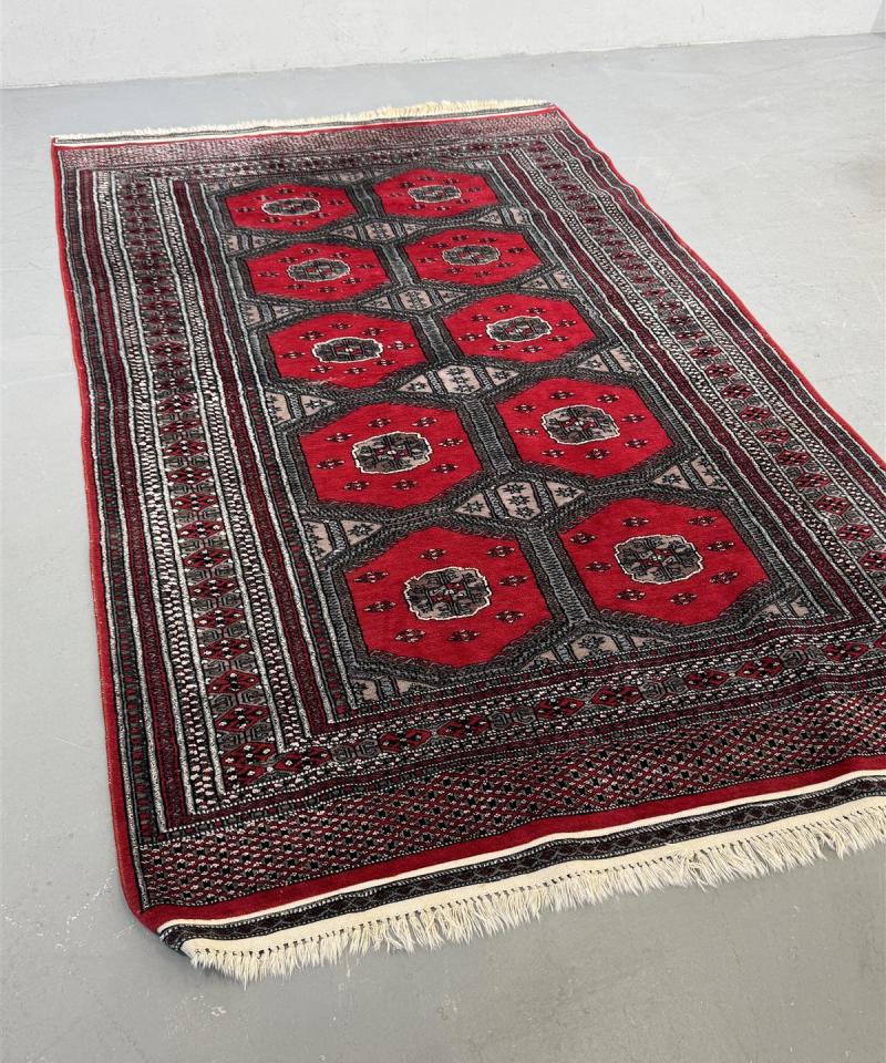 Bokhara punainen matto 157x245 käsin solmittu