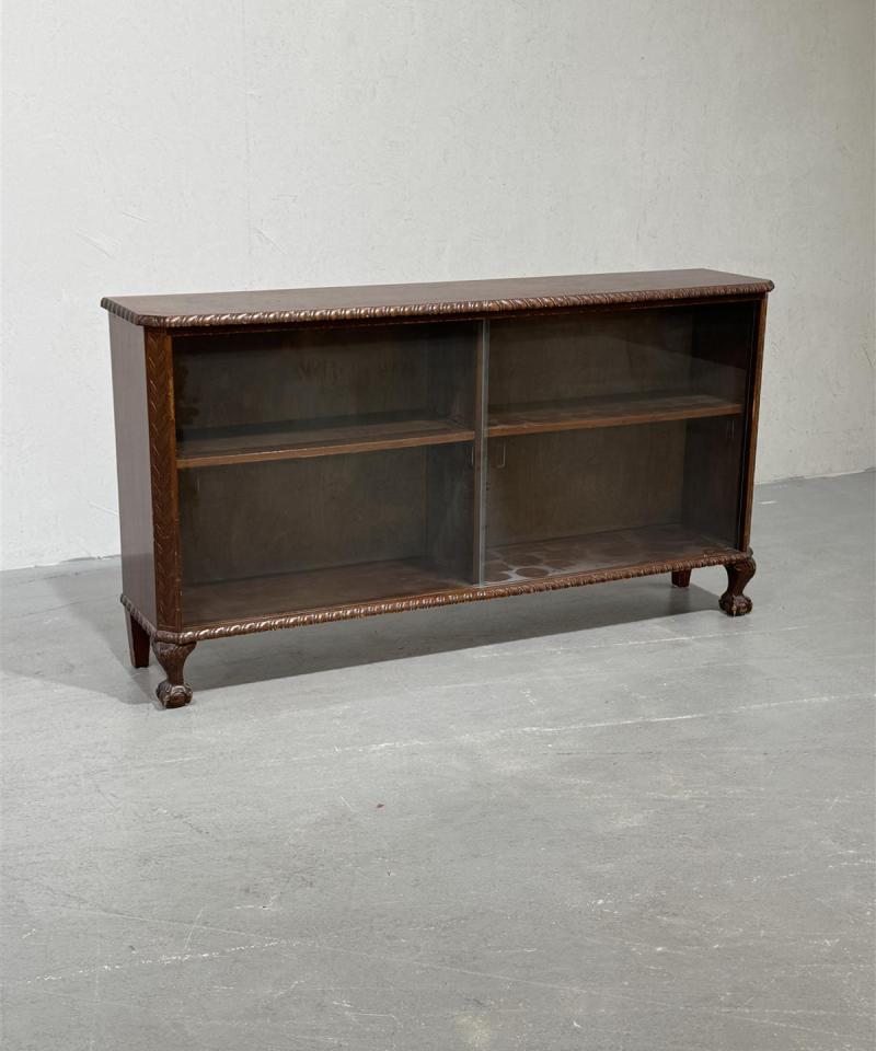 Vintage 50-luku kirjakaappi lasiovilla