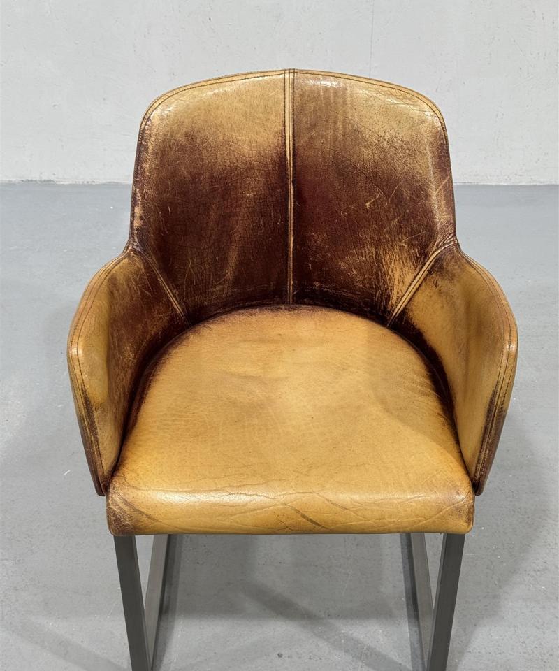 Rustiikki tyylinen nahka nojatuoli