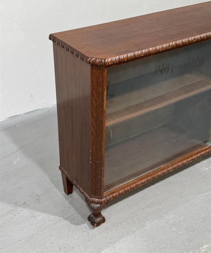 Vintage 50-luku kirjakaappi lasiovilla