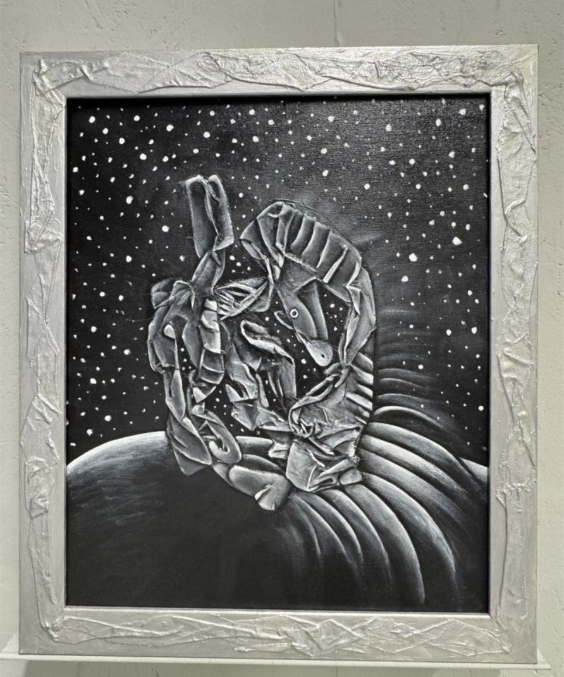 Taulu Bileamin Aasi akryylimaalaus Outi Debnam