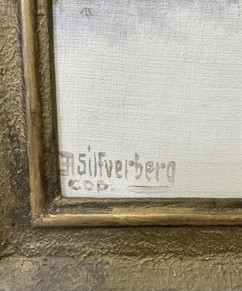 Taulu ”Teeripariskunta” öljyväri, A Silfverberg