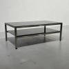 Sohvapöytä 120x70 lasi ja metalli 2 tasoa