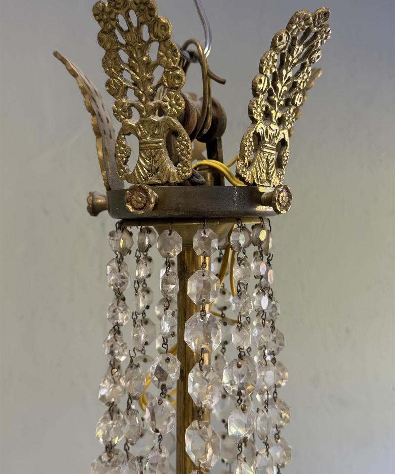 Vintage kristallikruunu 8 valaisinpistettä