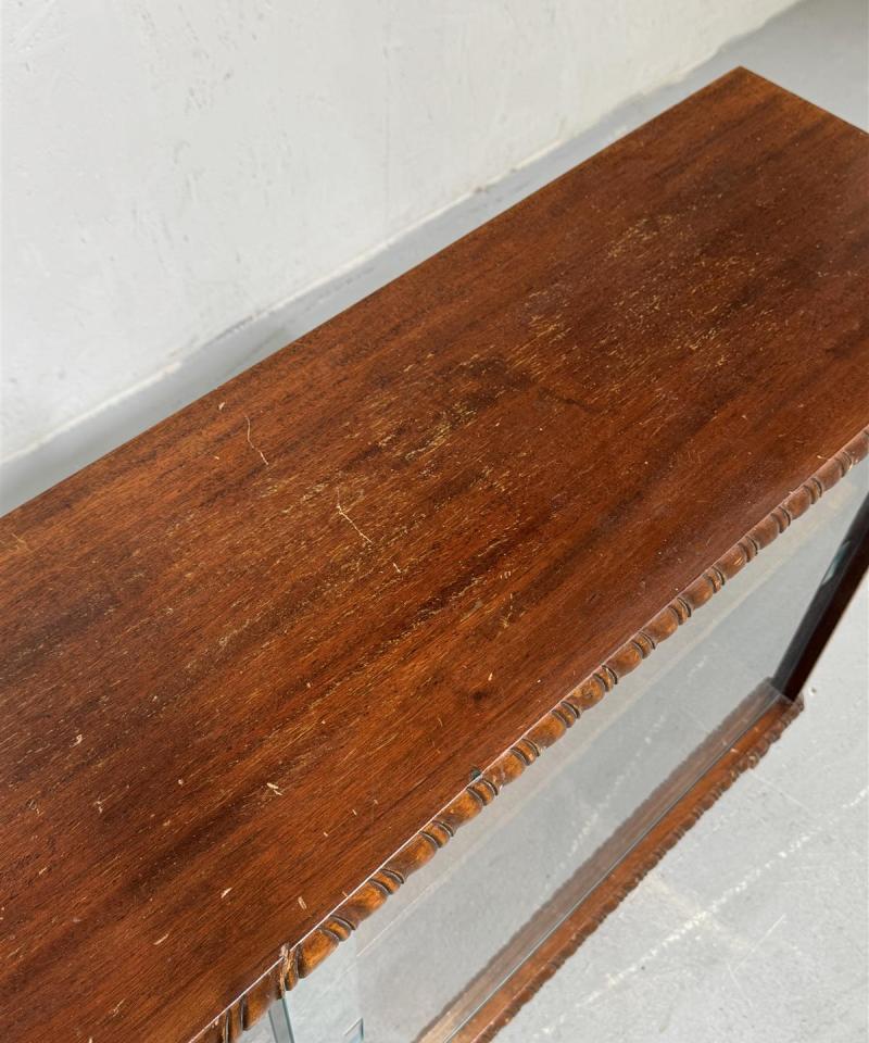 Vintage 50-luku kirjakaappi lasiovilla