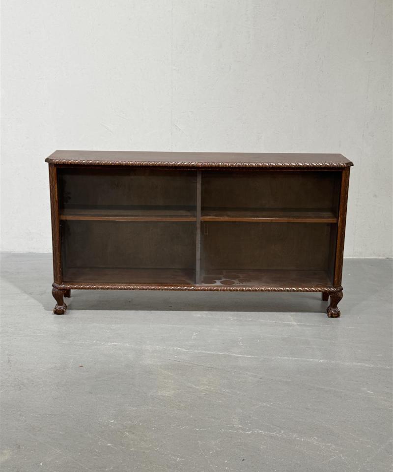 Vintage 50-luku kirjakaappi lasiovilla