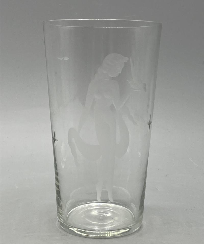 Vintage juomalasit hiottu koristelu 5kpl