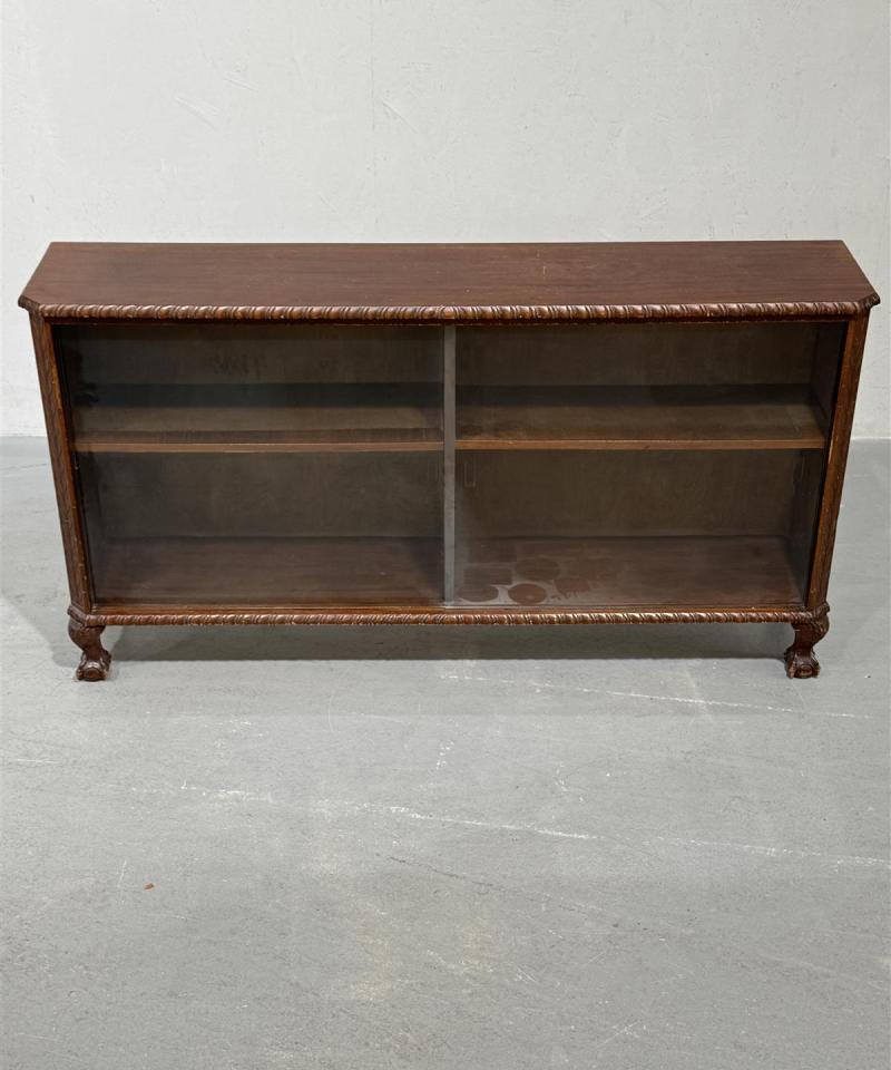 Vintage 50-luku kirjakaappi lasiovilla