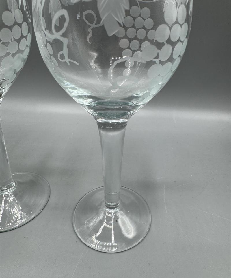 Viinilasi (4 kpl) pintahiottu