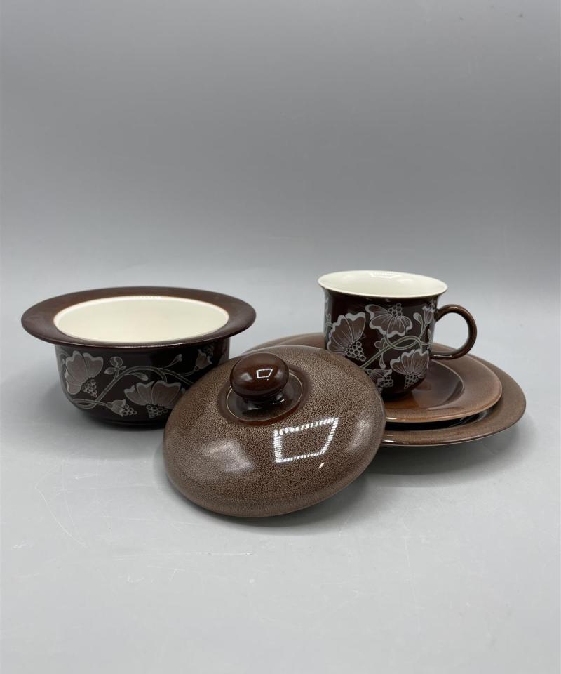 Arabia Kastanja kahviastia 13-osaa, Inkeri Leivo