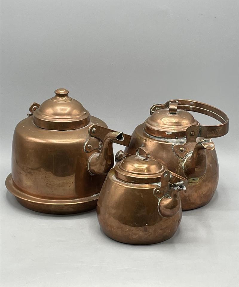 Vintage kuparipannu erikokoiset 3kpl