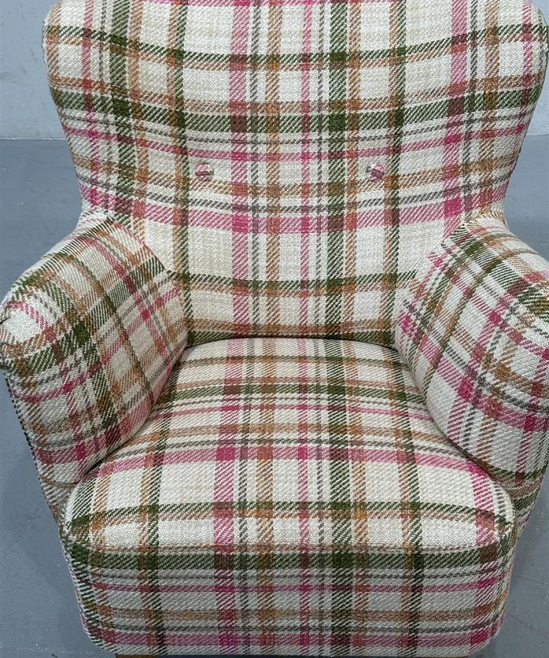 Aino nojatuoli ruutukangas