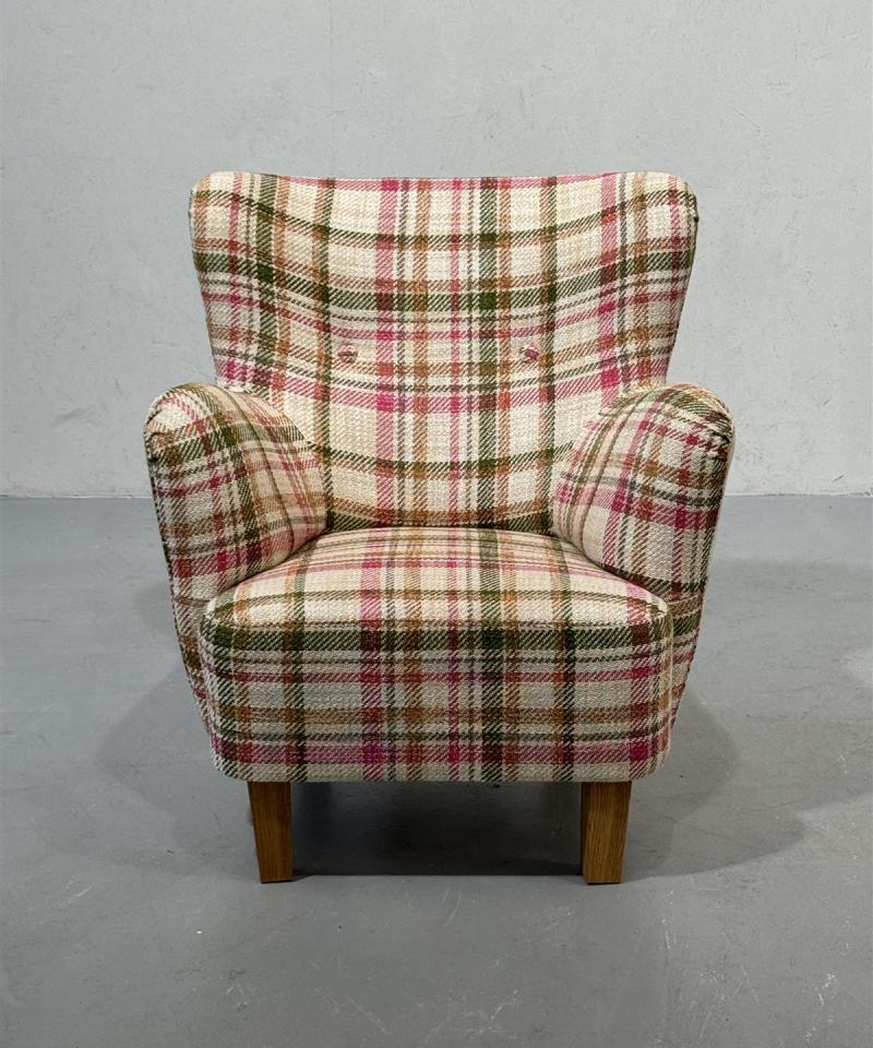 Aino nojatuoli ruutukangas