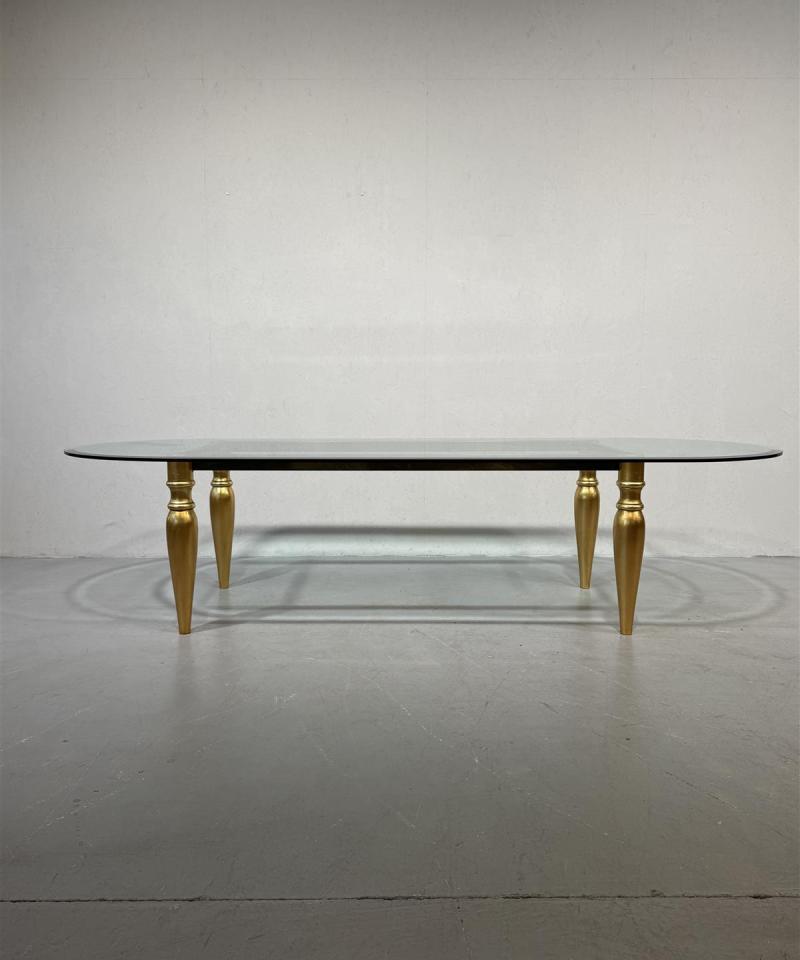 Massiivi lasitaso ruokapöytä 300x120