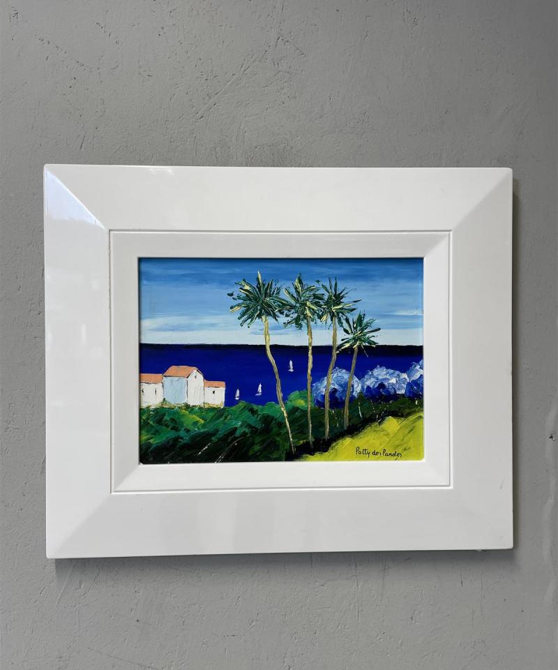 Taulu ”Rantamaisema palmut” öljyvärimaalaus