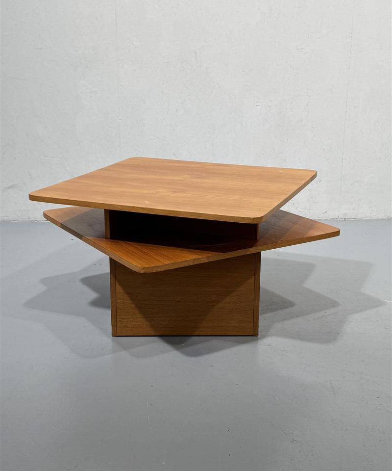 Retro sohvapöytä puu 80x80