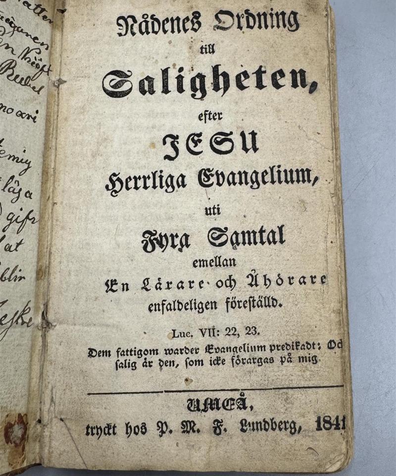 Nya Testamentet ja Psalter, kirjat 1800 luku