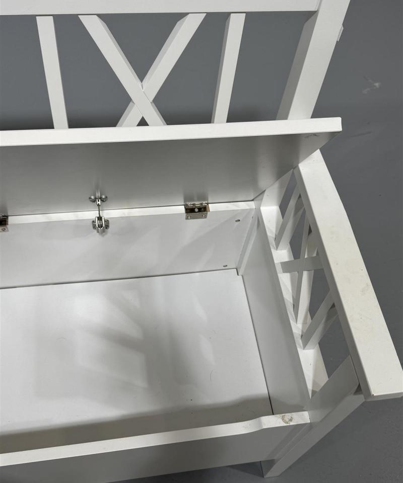 Jysk Nordby puinen säilytyspenkki, valkoinen