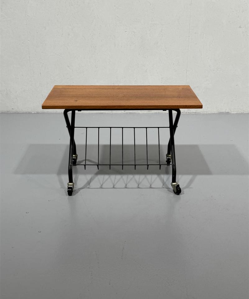 Vintage teak lehtiteline, taittuva