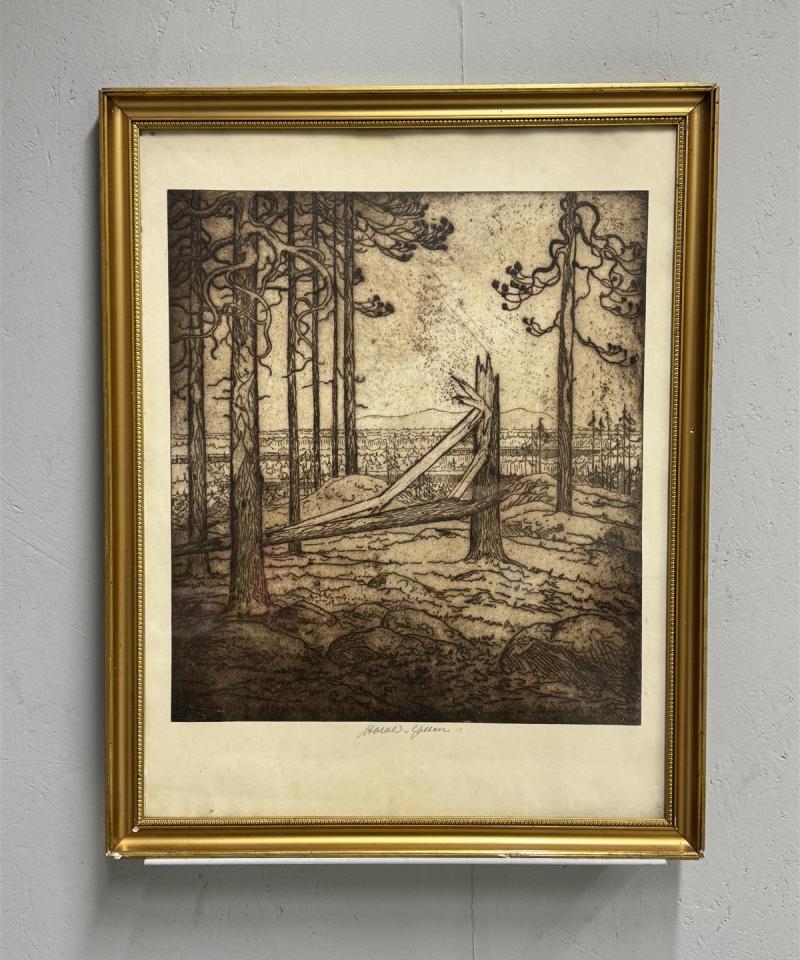 Taulu etsaus Harald Lullan Gallen