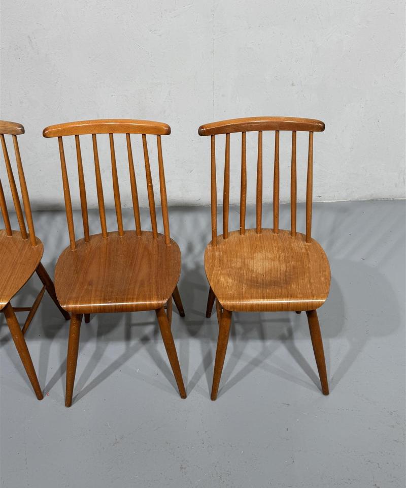 Vintage teak puutuolit (4 kpl)