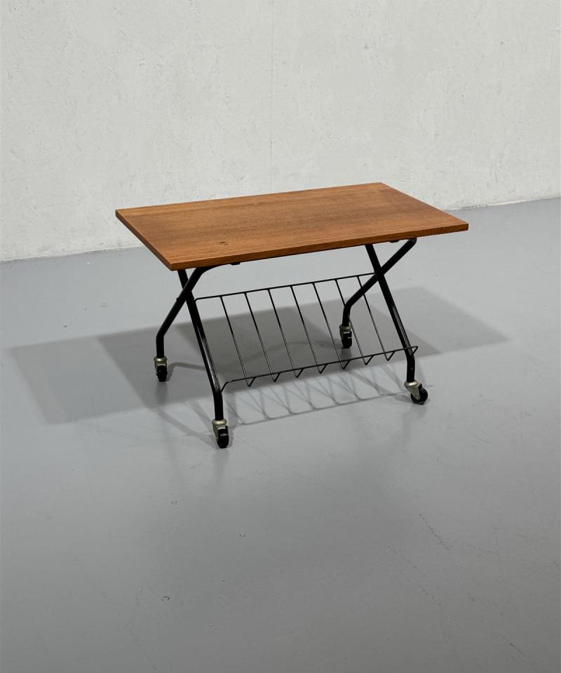 Vintage teak lehtiteline, taittuva