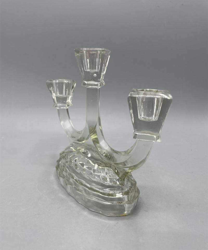 Vintage Riihimäen lasi kynttilänjalka pari