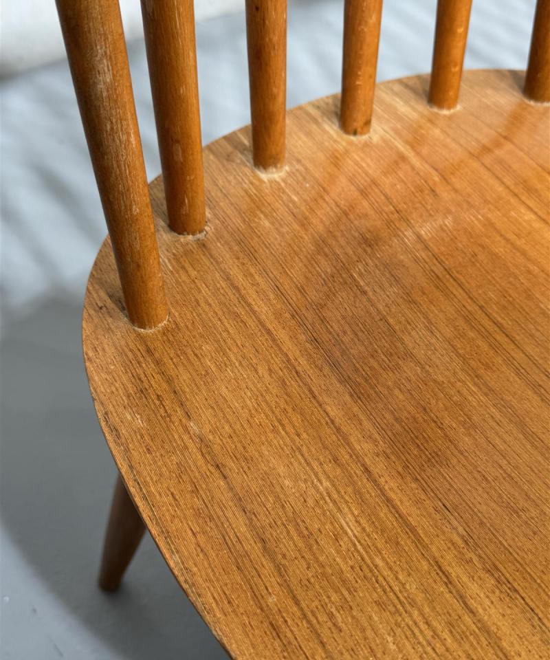 Vintage teak puutuolit (4 kpl)
