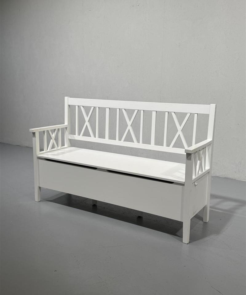 Jysk Nordby puinen säilytyspenkki, valkoinen