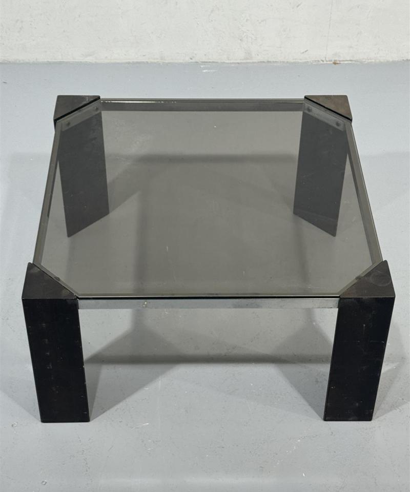 Retro sohvapöytä 76x76, musta